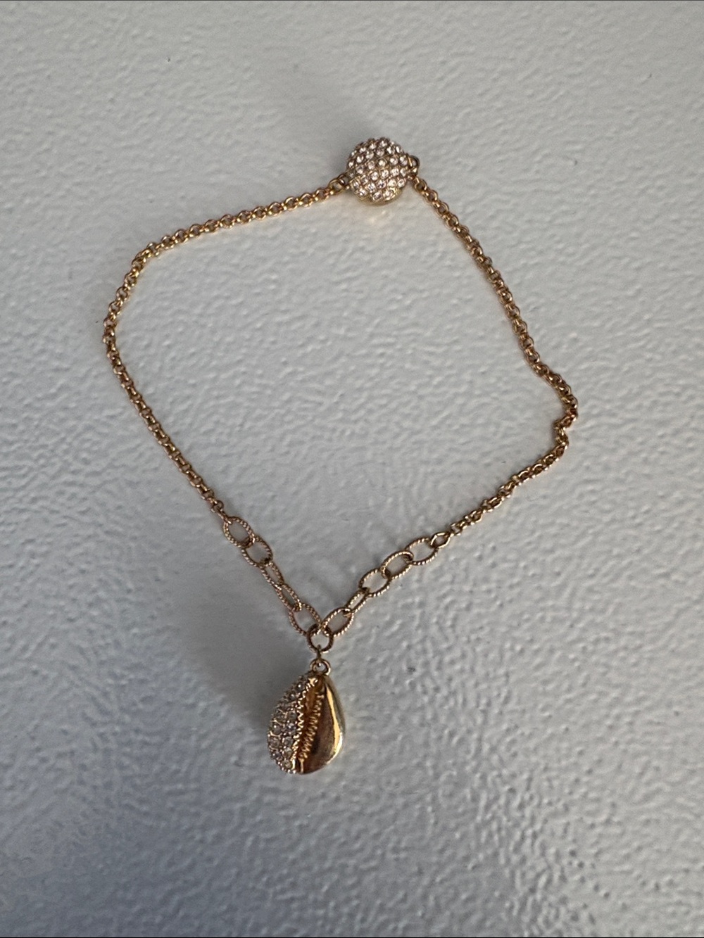 Swarovski Gold-Tone Pavé Teardrop Bracelet for Women EUC